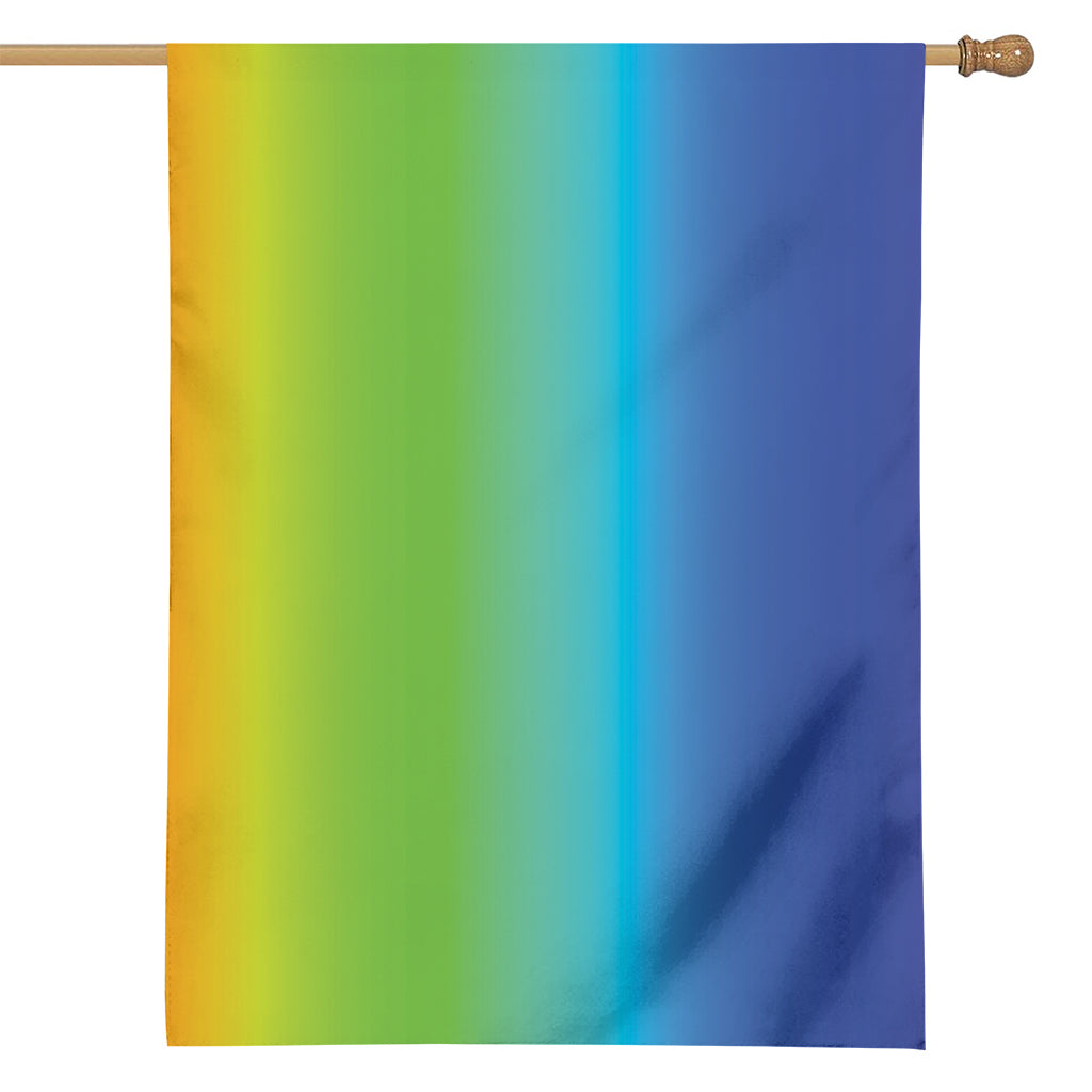 Rainbow Gradient Print House Flag