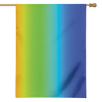 Rainbow Gradient Print House Flag