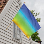 Rainbow Gradient Print House Flag