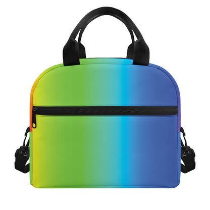 Rainbow Gradient Print Insulated Lunch Bag