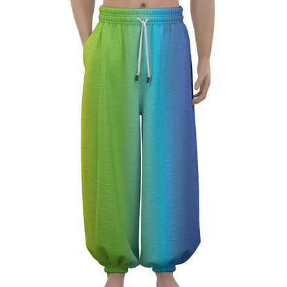 Rainbow Gradient Print Lantern Pants