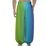 Rainbow Gradient Print Lantern Pants