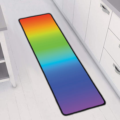 Rainbow Gradient Print Long Kitchen Mat