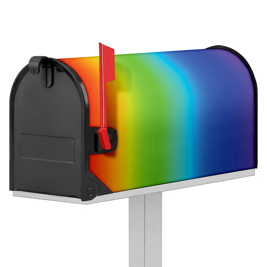 Rainbow Gradient Print Mailbox Cover