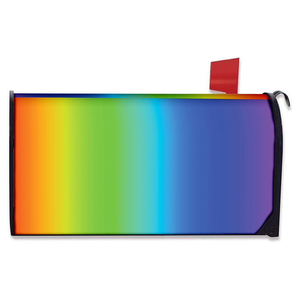 Rainbow Gradient Print Mailbox Cover