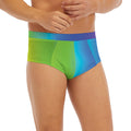 Rainbow Gradient Print Men's Briefs