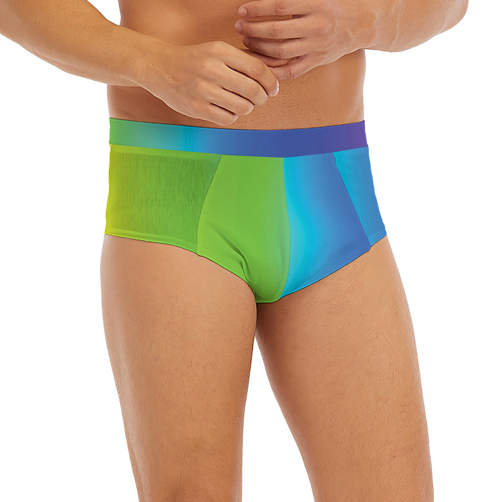 Rainbow Gradient Print Men's Briefs