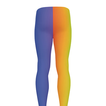 Rainbow Gradient Print Men's leggings