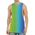 Rainbow Gradient Print Men's Muscle Tank Top