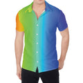 Rainbow Gradient Print Men's Shirt