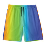 Rainbow Gradient Print Men's Swim Trunks
