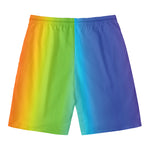 Rainbow Gradient Print Men's Swim Trunks