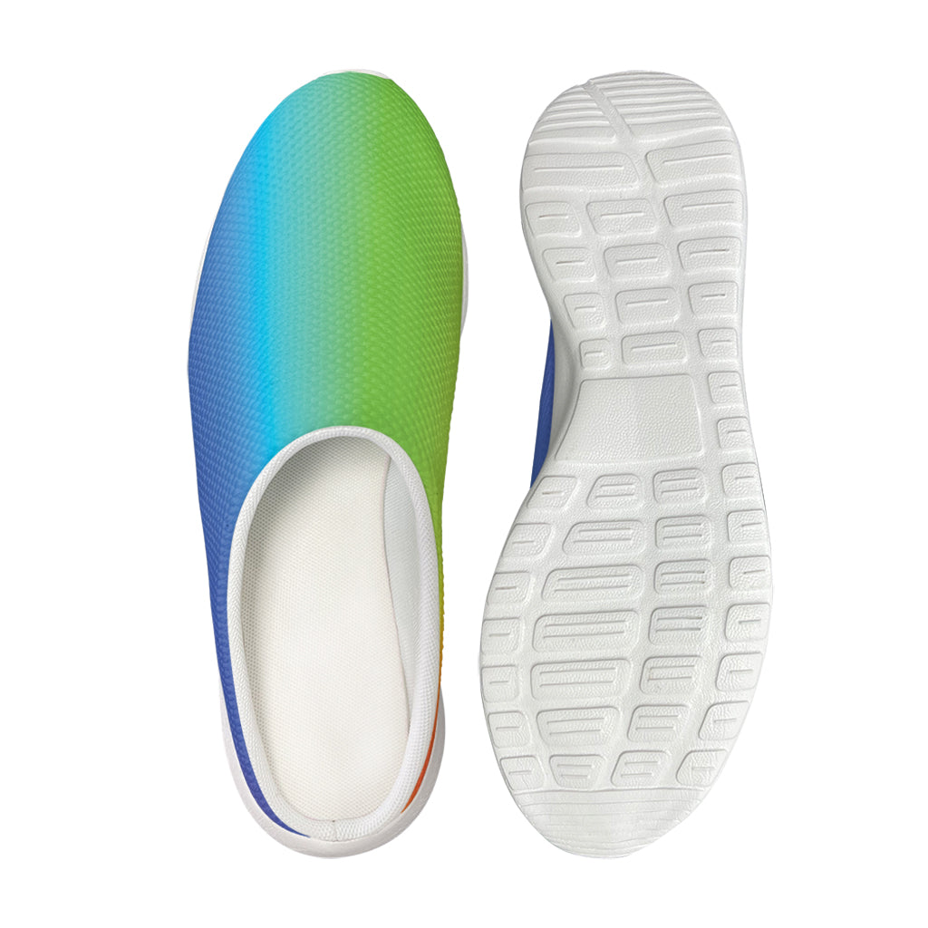 Rainbow Gradient Print Mesh Casual Shoes