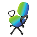 Rainbow Gradient Print Office Chair Cover