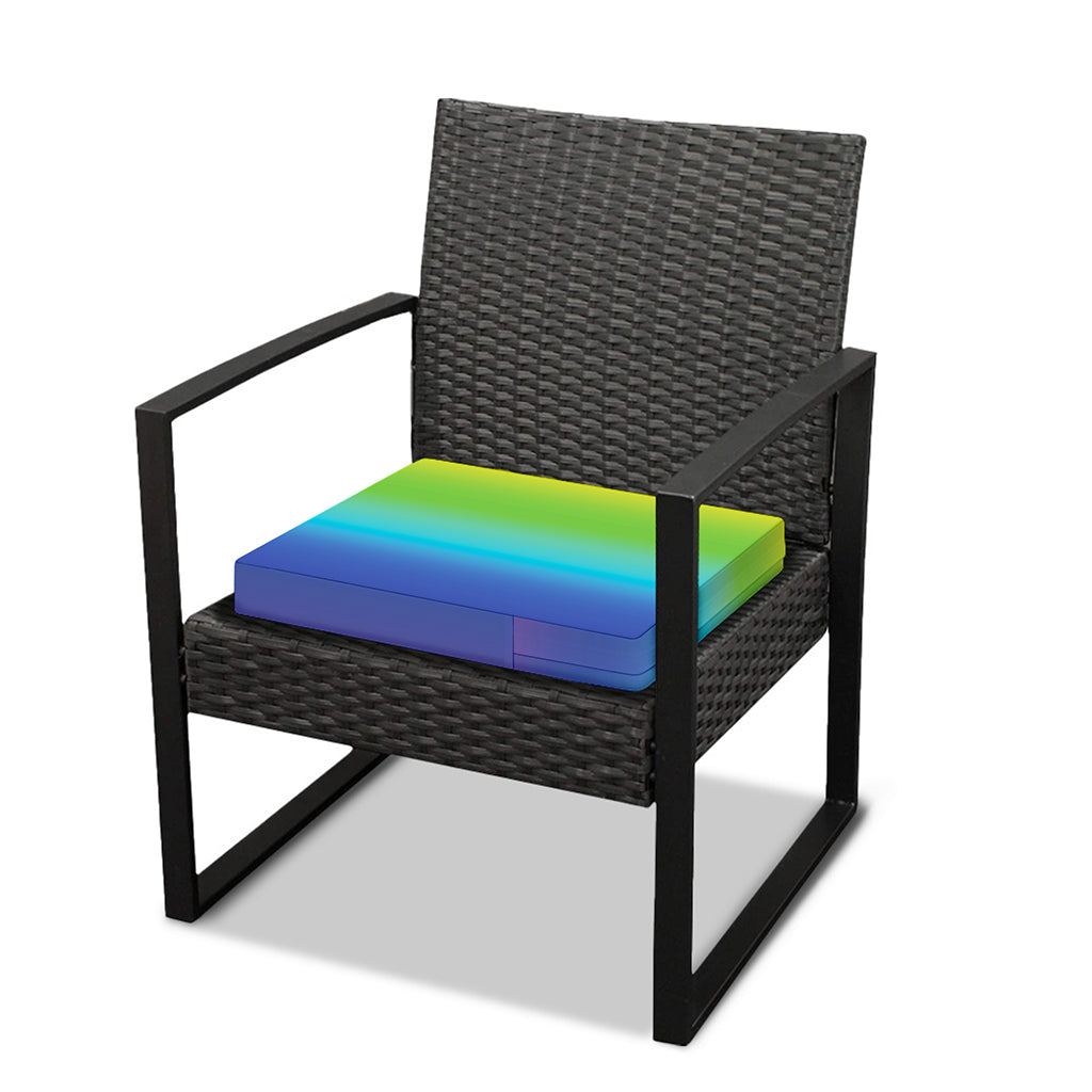 Rainbow Gradient Print Outdoor Seat Cushion Cover