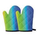 Rainbow Gradient Print Oven Mitts