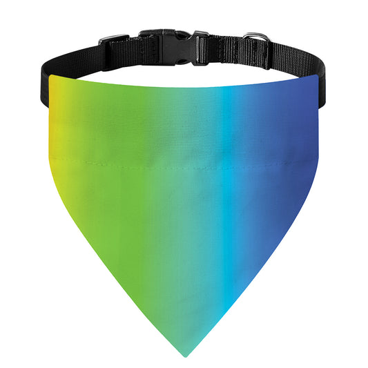Rainbow Gradient Print Over The Collar Dog Bandana