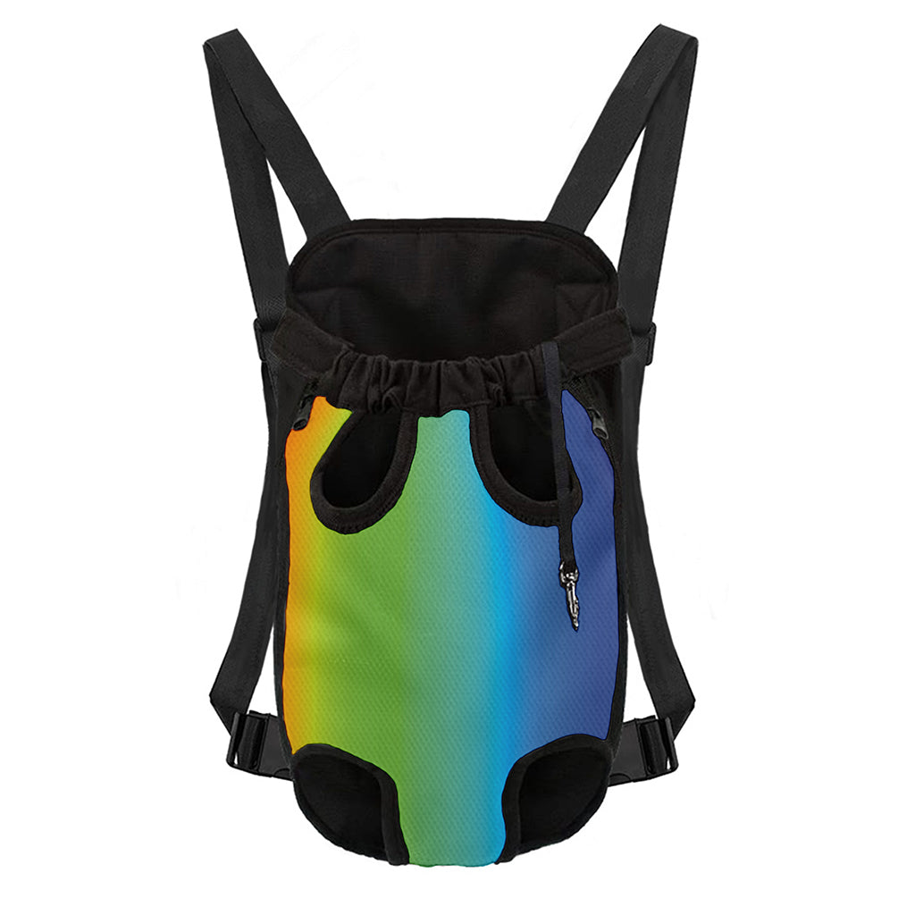 Rainbow Gradient Print Pet Carrier Backpack
