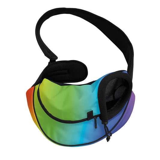 Rainbow Gradient Print Pet Sling Carrier