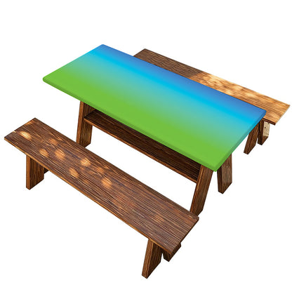 Rainbow Gradient Print Picnic Table Cover