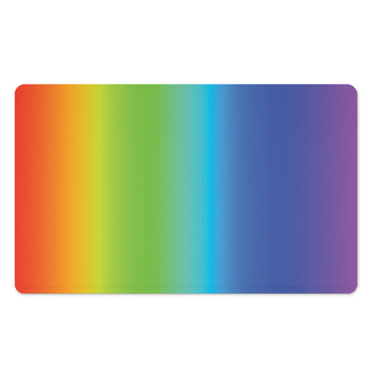 Rainbow Gradient Print Polyester Doormat