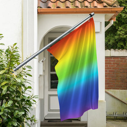 Rainbow Gradient Print Polyester Flag