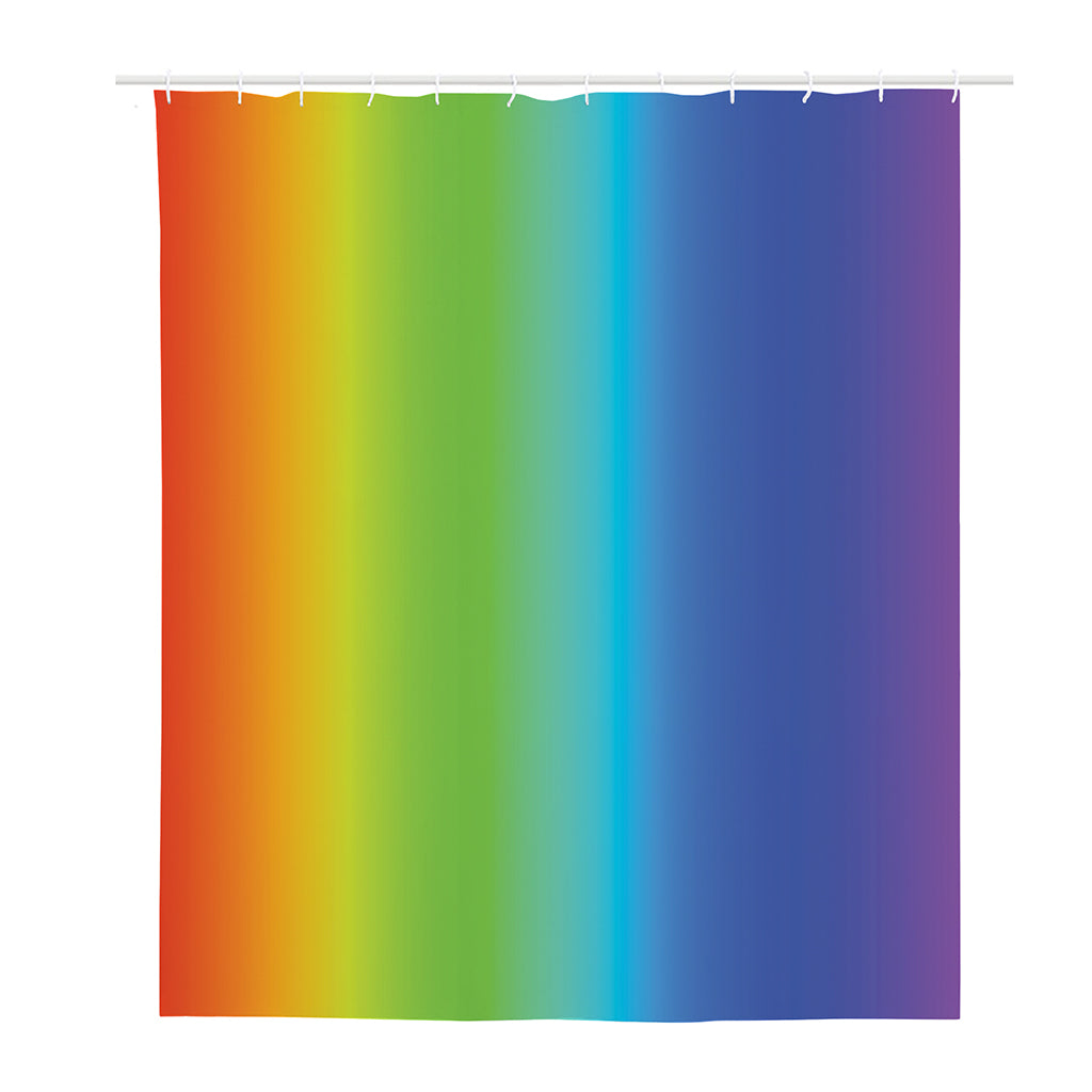 Rainbow Gradient Print Polyester Shower Curtain