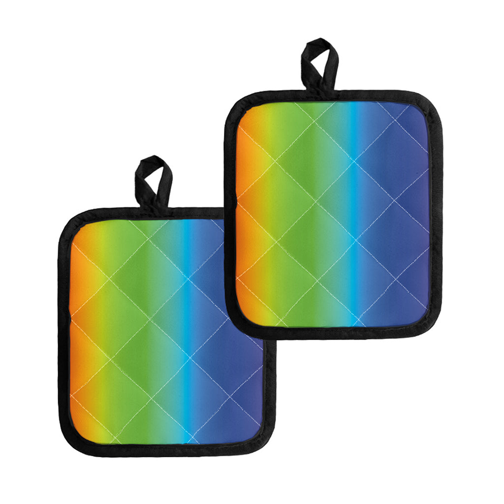 Rainbow Gradient Print Pot Holders