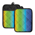 Rainbow Gradient Print Pot Holders With Pocket