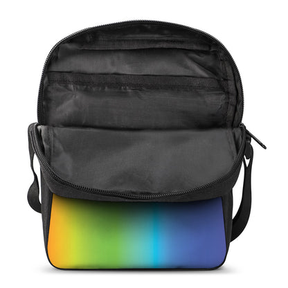 Rainbow Gradient Print Rectangular Crossbody Bag