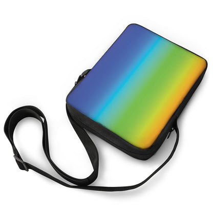 Rainbow Gradient Print Rectangular Crossbody Bag