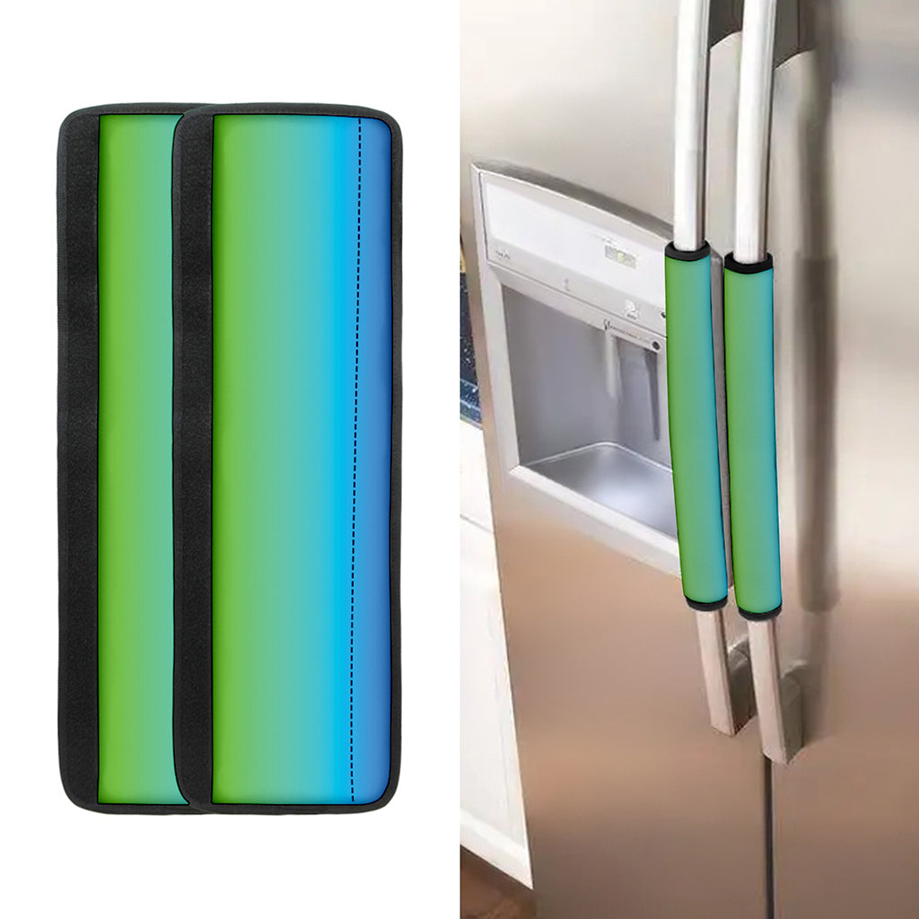 Rainbow Gradient Print Refrigerator Handle Covers