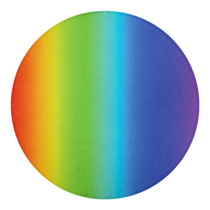 Rainbow Gradient Print Round Blanket