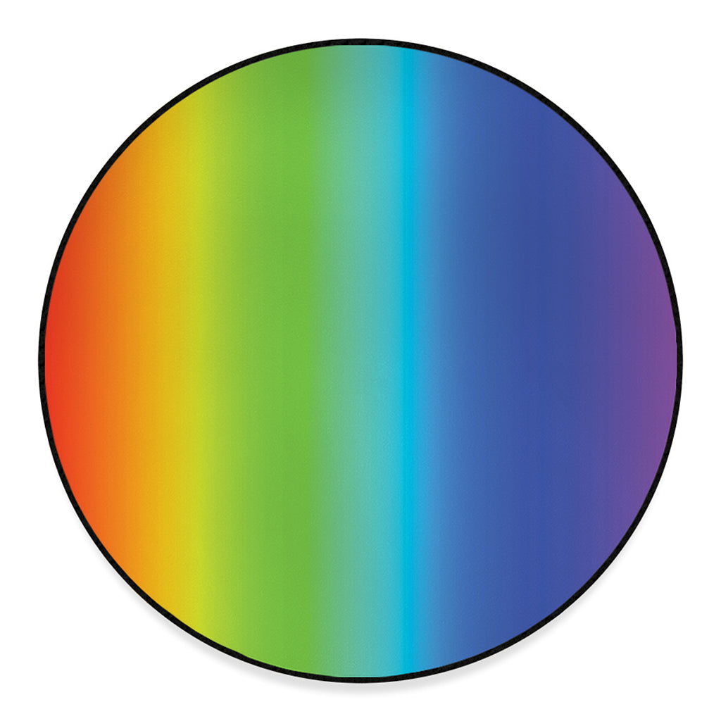Rainbow Gradient Print Round Floor Mat