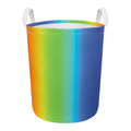 Rainbow Gradient Print Round Laundry Basket