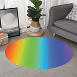 Rainbow Gradient Print Round Rug