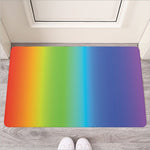 Rainbow Gradient Print Rubber Doormat