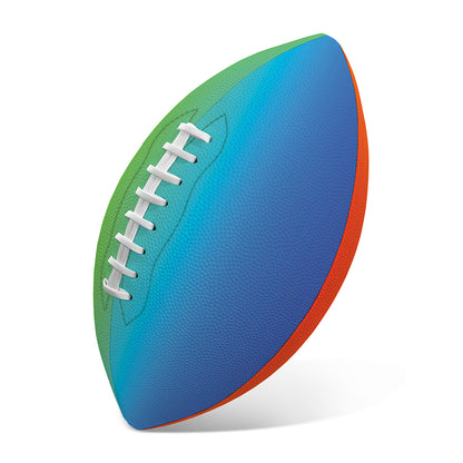 Rainbow Gradient Print Rugby Ball