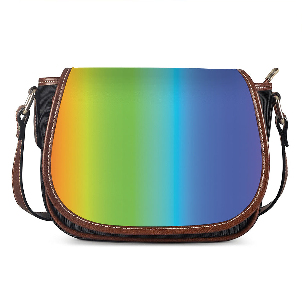 Rainbow Gradient Print Saddle Bag