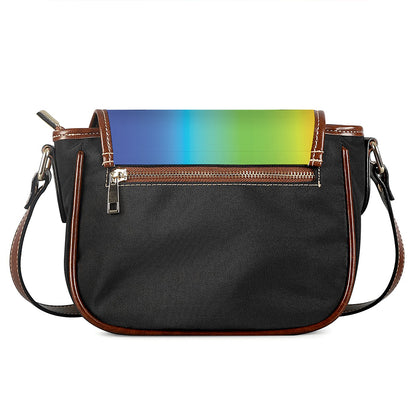 Rainbow Gradient Print Saddle Bag