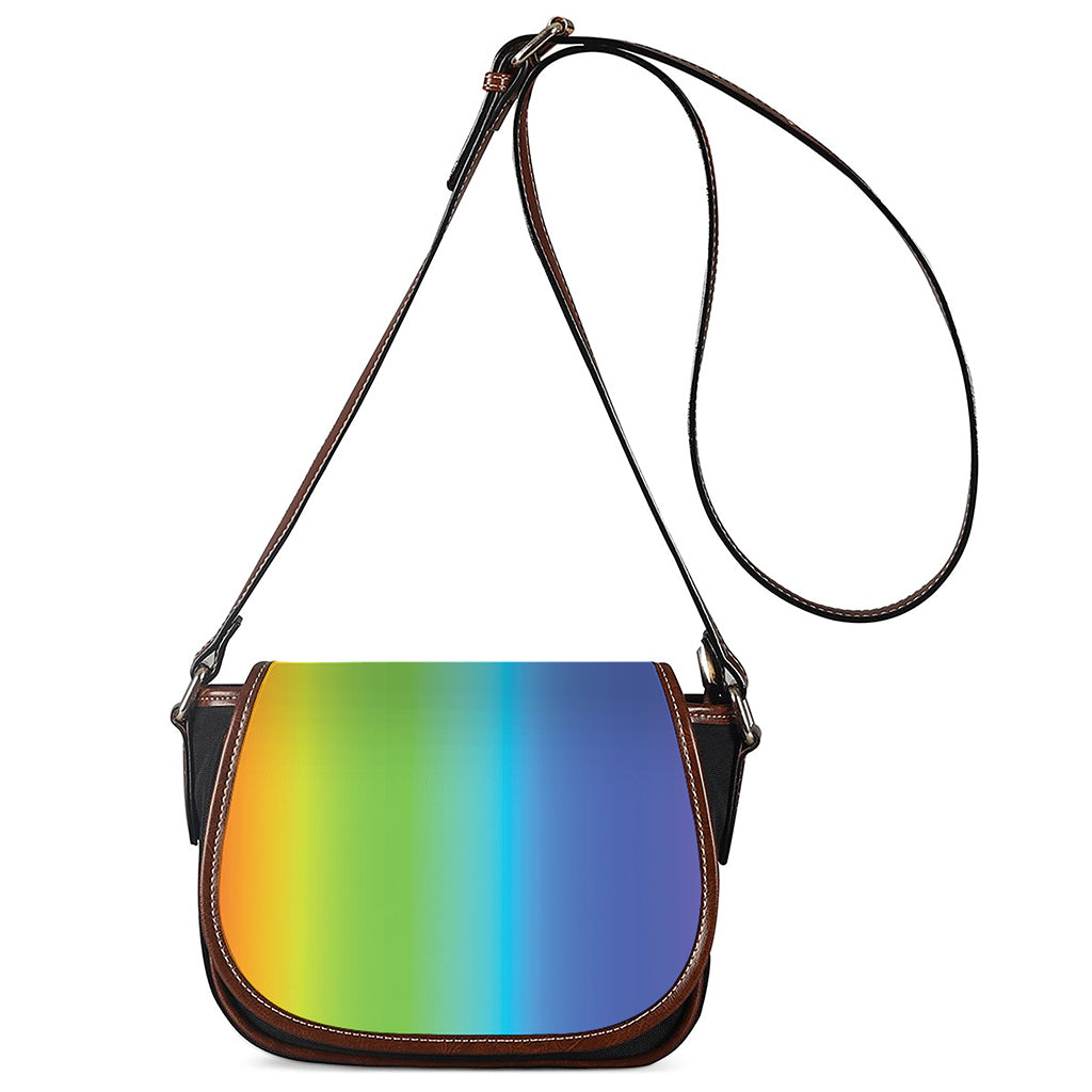 Rainbow Gradient Print Saddle Bag