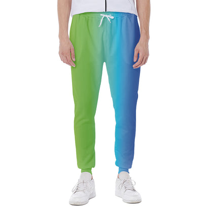 Rainbow Gradient Print Scuba Joggers