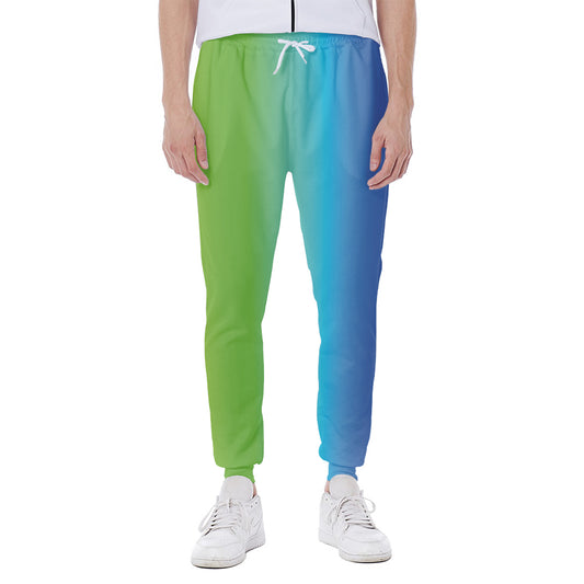 Rainbow Gradient Print Scuba Joggers