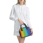 Rainbow Gradient Print Shoulder Handbag