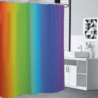 Rainbow Gradient Print Shower Curtain