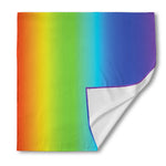 Rainbow Gradient Print Silk Bandana