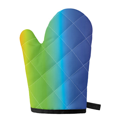 Rainbow Gradient Print Single Oven Mitt