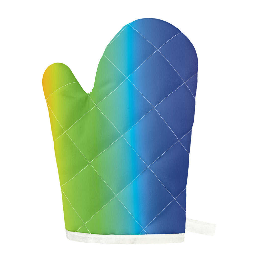 Rainbow Gradient Print Single Oven Mitt
