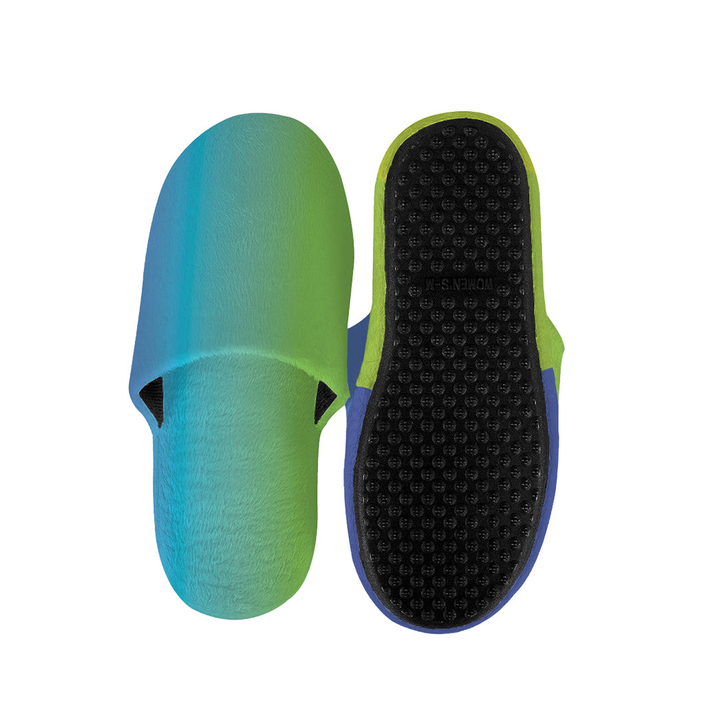 Rainbow Gradient Print Slippers