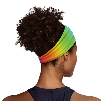 Rainbow Gradient Print Sports Headband